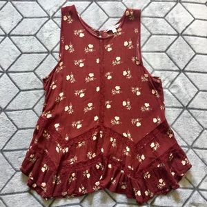 American Eagle Boho Floral Top